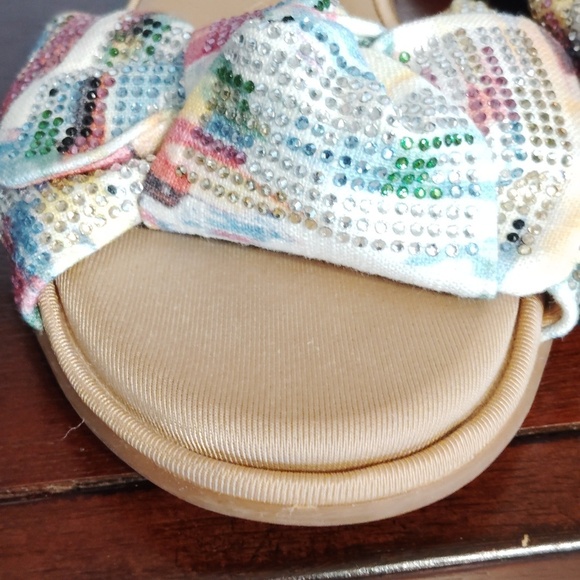 Alex Marie Sandals Flats Rhinestone Bow Size 6.5 - Picture 12 of 16